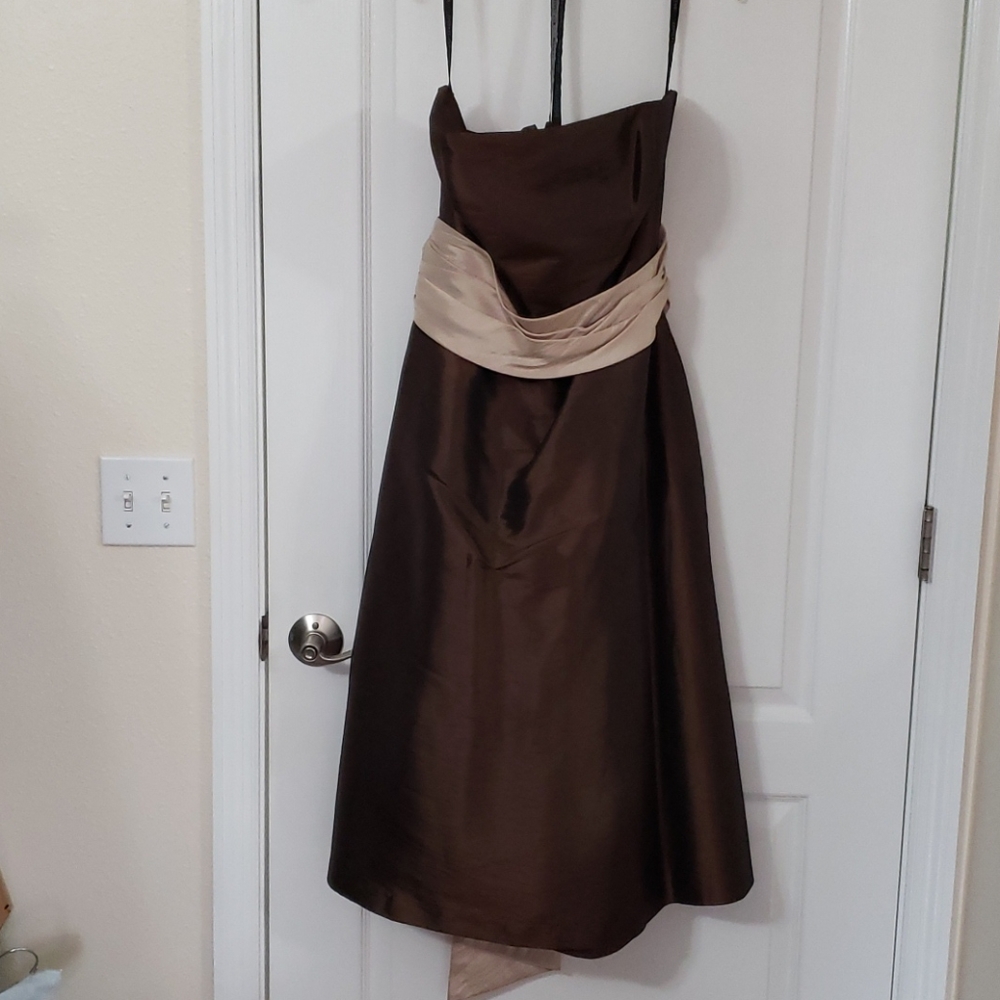 Bill Levkoff formal midi strapless size 16